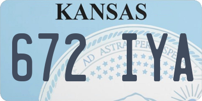 KS license plate 672IYA