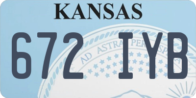 KS license plate 672IYB