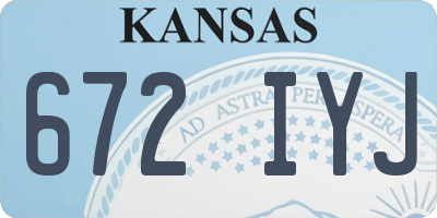 KS license plate 672IYJ