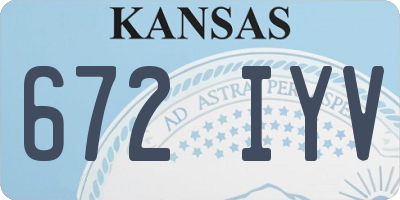 KS license plate 672IYV