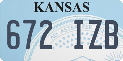 KS license plate 672IZB