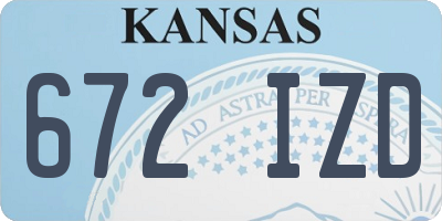 KS license plate 672IZD