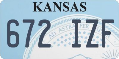 KS license plate 672IZF