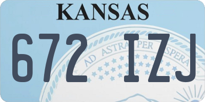 KS license plate 672IZJ