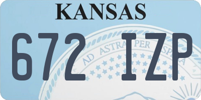 KS license plate 672IZP