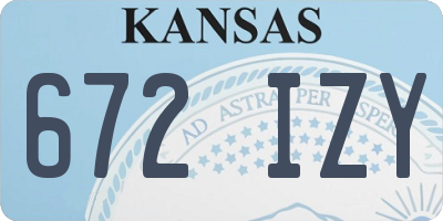 KS license plate 672IZY