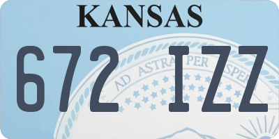 KS license plate 672IZZ
