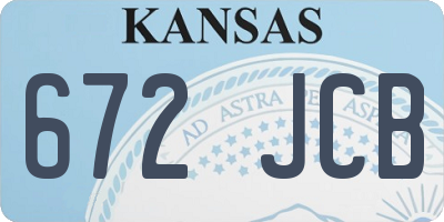 KS license plate 672JCB