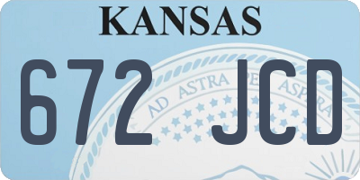 KS license plate 672JCD