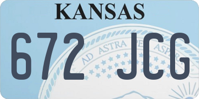 KS license plate 672JCG