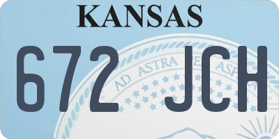 KS license plate 672JCH