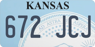 KS license plate 672JCJ