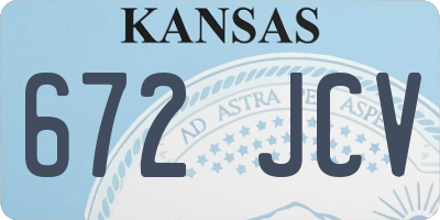 KS license plate 672JCV