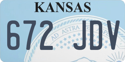 KS license plate 672JDV