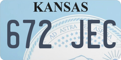 KS license plate 672JEC