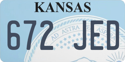 KS license plate 672JED