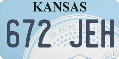 KS license plate 672JEH