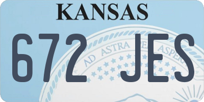 KS license plate 672JES