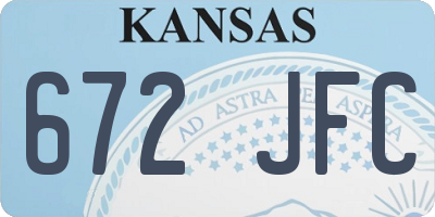 KS license plate 672JFC