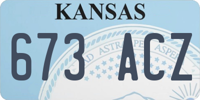 KS license plate 673ACZ