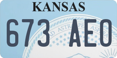 KS license plate 673AEO