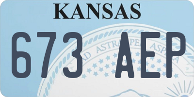 KS license plate 673AEP