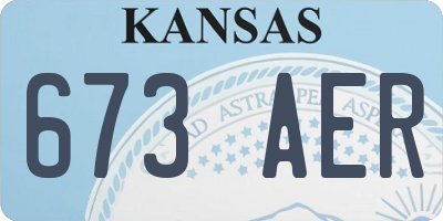 KS license plate 673AER