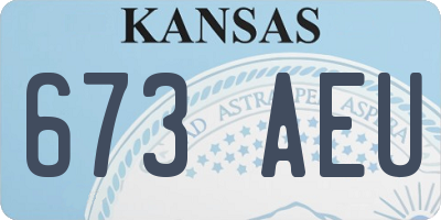 KS license plate 673AEU