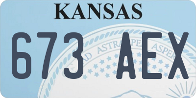 KS license plate 673AEX