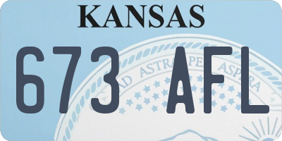 KS license plate 673AFL