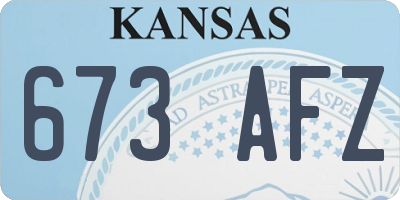 KS license plate 673AFZ