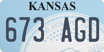 KS license plate 673AGD