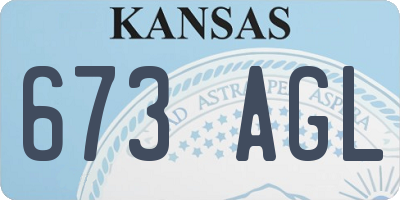 KS license plate 673AGL