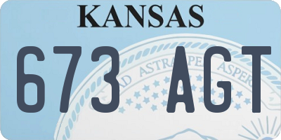 KS license plate 673AGT