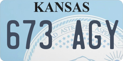 KS license plate 673AGY