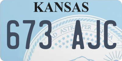 KS license plate 673AJC