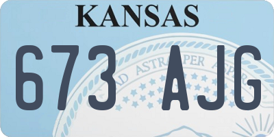 KS license plate 673AJG