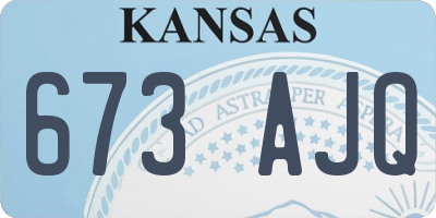 KS license plate 673AJQ