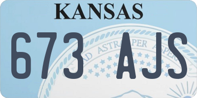 KS license plate 673AJS