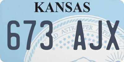 KS license plate 673AJX