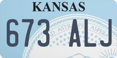 KS license plate 673ALJ