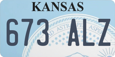 KS license plate 673ALZ