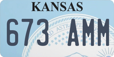 KS license plate 673AMM