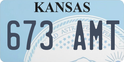KS license plate 673AMT