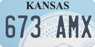 KS license plate 673AMX