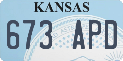 KS license plate 673APD