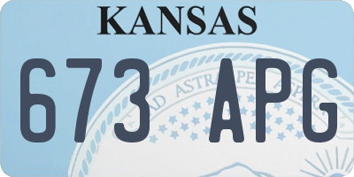 KS license plate 673APG