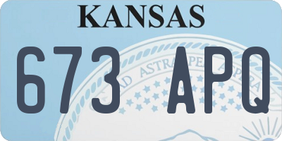 KS license plate 673APQ