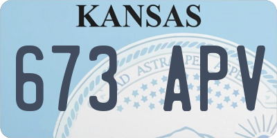 KS license plate 673APV