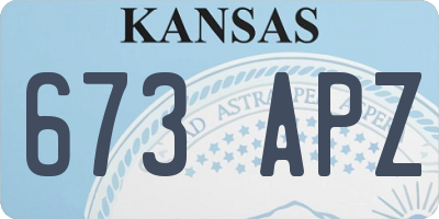 KS license plate 673APZ